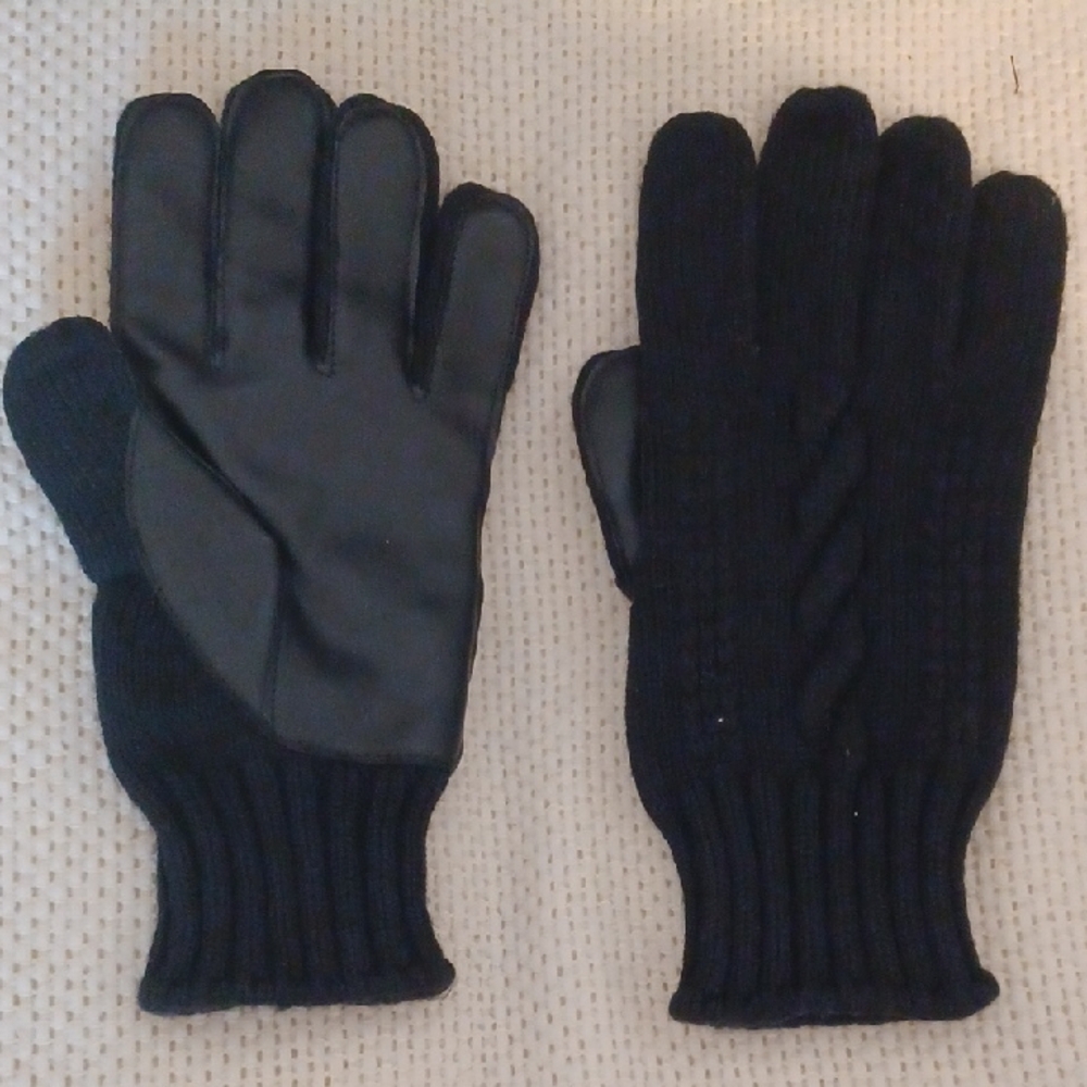 Men's Black Leather Gloves